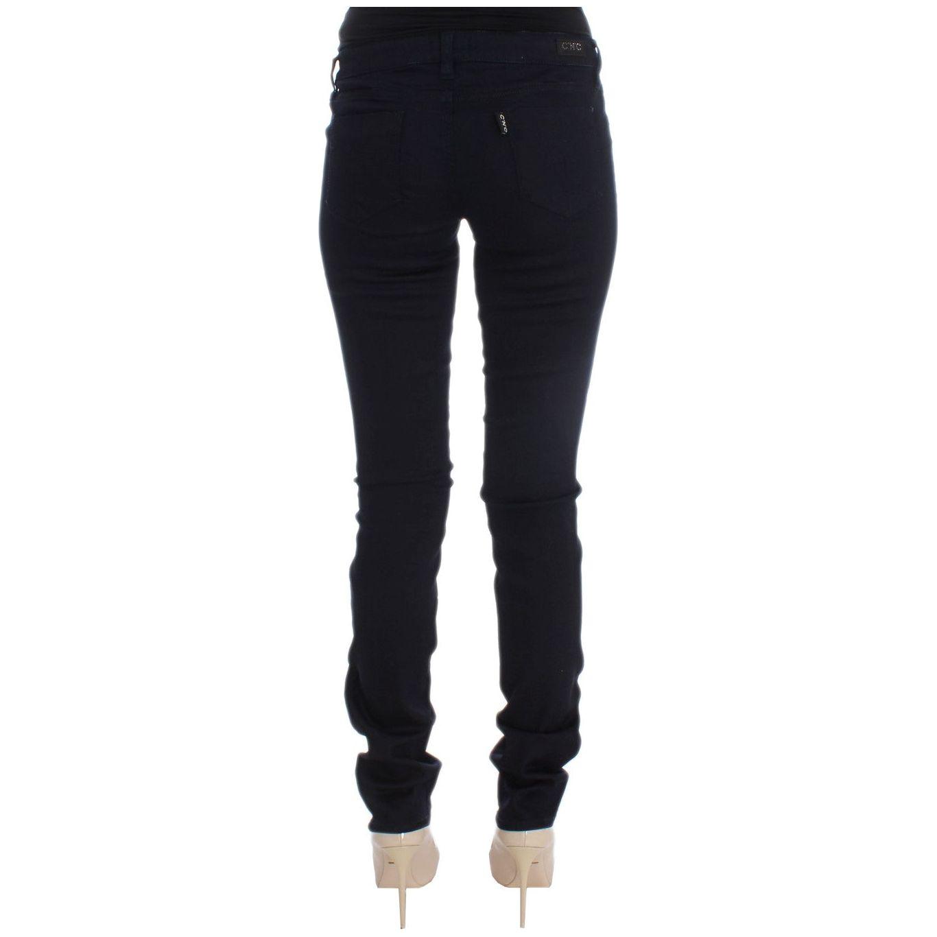 Costume National Blue Cotton Blend Slim Fit Jeans Jeans & Pants