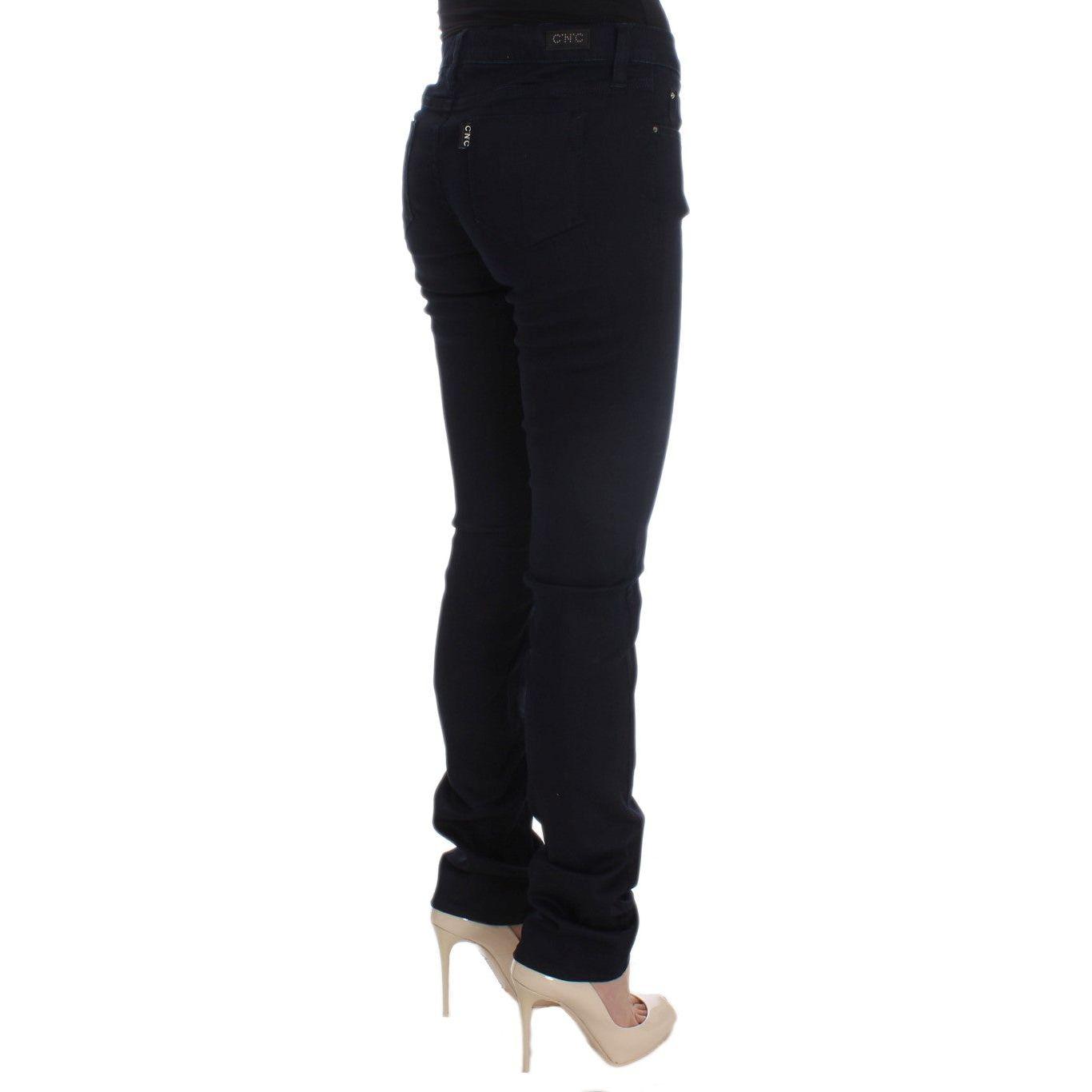 Costume National Blue Cotton Blend Slim Fit Jeans Jeans & Pants