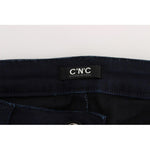 Costume National Blue Cotton Blend Slim Fit Jeans Jeans & Pants