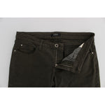 Costume National Green Cotton Blend Slim Fit Jeans