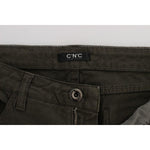 Costume National Green Cotton Blend Slim Fit Jeans