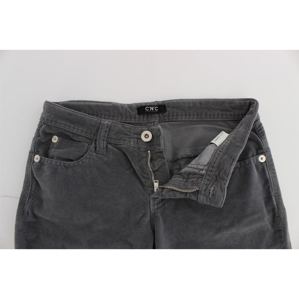 时尚超修身灰色牛仔裤