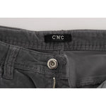 Costume National Gray Cotton Super Slim Corduroys Jeans