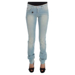 Costume National Blue Cotton Blend Super Slim Fit Jeans Jeans & Pants