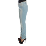Costume National Blue Cotton Blend Super Slim Fit Jeans Jeans & Pants