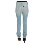 Costume National Blue Cotton Blend Super Slim Fit Jeans Jeans & Pants