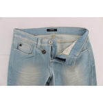 Costume National Blue Cotton Blend Super Slim Fit Jeans Jeans & Pants