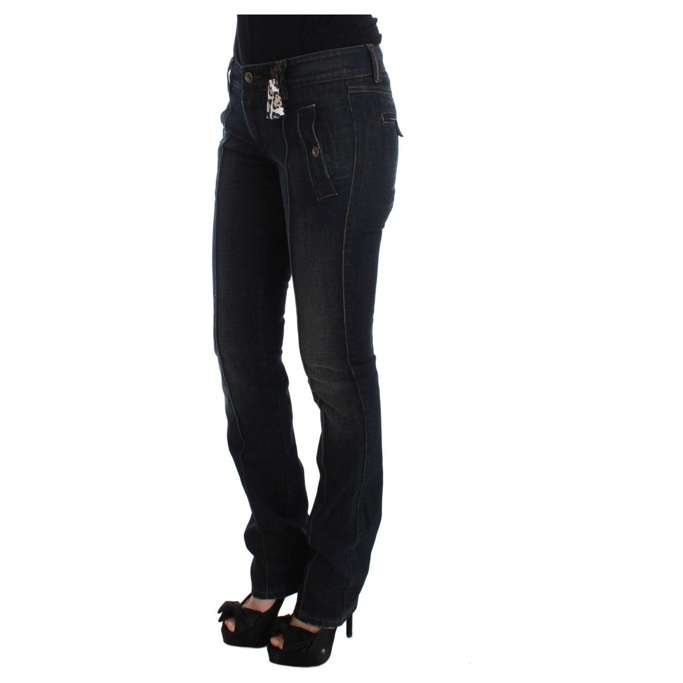 بنطلون جينز Ermanno Scervino أنيق من القطن الإيطالي بقصة ضيقة