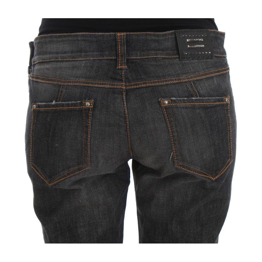 بنطال جينز إيرمانو شيرفينو الأنيق ذو اللون الرمادي المغسول