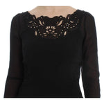 Dolce & Gabbana Black Silk Stretch Sheath Dress