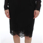Dolce & Gabbana Black Silk Stretch Sheath Dress
