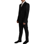 Dolce & Gabbana Black Stripes Rayon Formal 2 Piece Suit