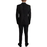 Dolce & Gabbana Black Stripes Rayon Formal 2 Piece Suit