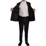 Dolce & Gabbana Black Stripes Rayon Formal 2 Piece Suit