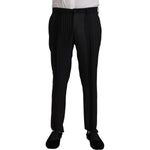 Dolce & Gabbana Black Stripes Rayon Formal 2 Piece Suit