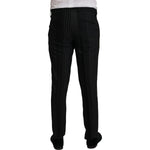 Dolce & Gabbana Black Stripes Rayon Formal 2 Piece Suit