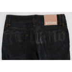 John Galliano Blue Wash Cotton Blend Slim Fit Bootcut Jeans