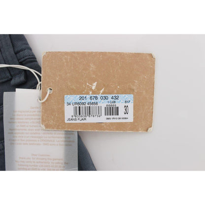 John Galliano Blue Cotton Blend Slim Fit Bootcut Jeans Jeans & Pants
