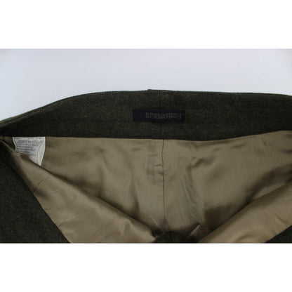 Ermanno Scervino Green Wool Blend Loose Fit Cargo Pants