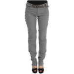 Ermanno Scervino Gray Cotton Slim Fit Casual Bootcut Pants
