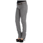 Ermanno Scervino Gray Cotton Slim Fit Casual Bootcut Pants