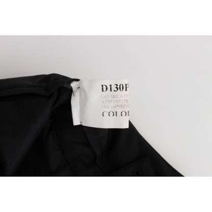 Ermanno Scervino Black Cotton Blend Capri Cropped Pants Jeans & Pants