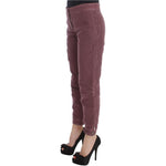 Ermanno Scervino Bordeaux Cotton Cropped Cargo Pants SIG30407-1