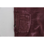 Ermanno Scervino Bordeaux Cotton Cropped Cargo Pants SIG30407-1