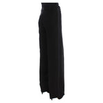 Ermanno Scervino Black Striped Cotton Blend Wide Legs Pants Jeans & Pants