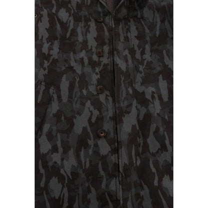 Dolce & Gabbana Blue Camouflage Trench Trench Coats & Jackets