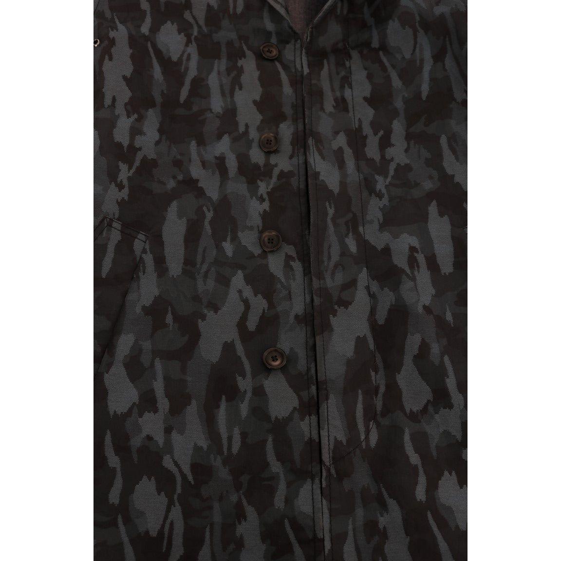 Dolce & Gabbana Blue Camouflage Trench Trench Coats & Jackets
