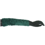 Dolce & Gabbana Green Leather Xiangao Fur Elbow Gloves