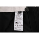 Dolce & Gabbana Black Striped Wool Stretch Pants