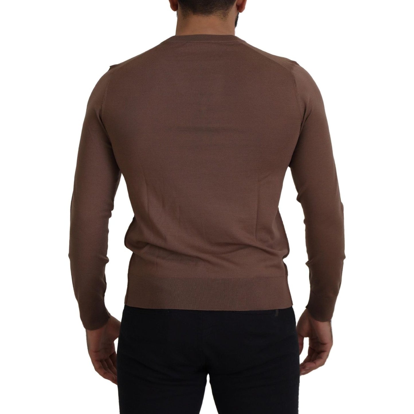 Dolce & Gabbana Elegant Virgin Wool V-Neck Pullover Sweater Dolce & Gabbana