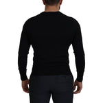 Dolce & Gabbana Black Wool Button Down Cardigan Sweater