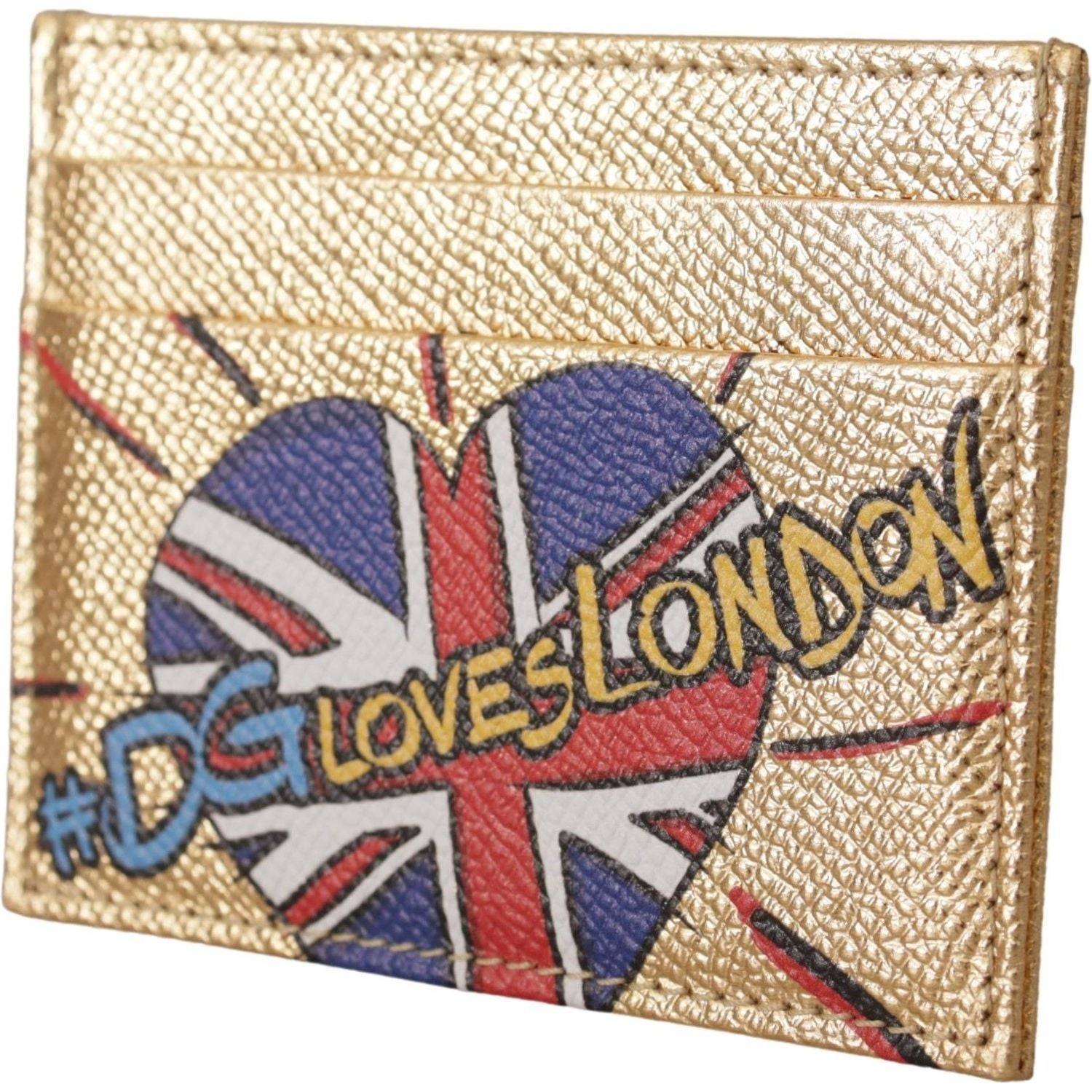 优雅金色皮革卡夹