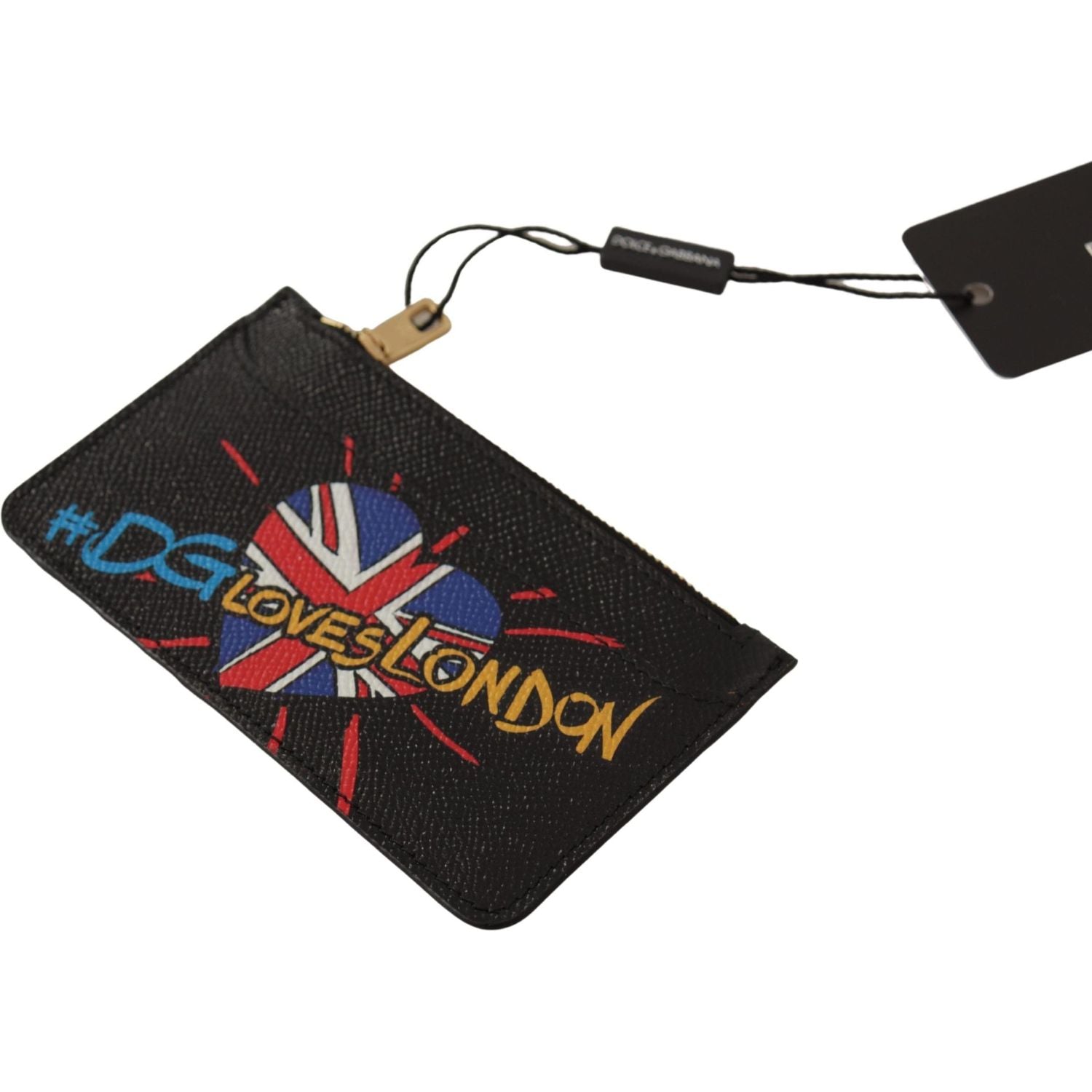 带拉链开合的优雅皮革零钱包