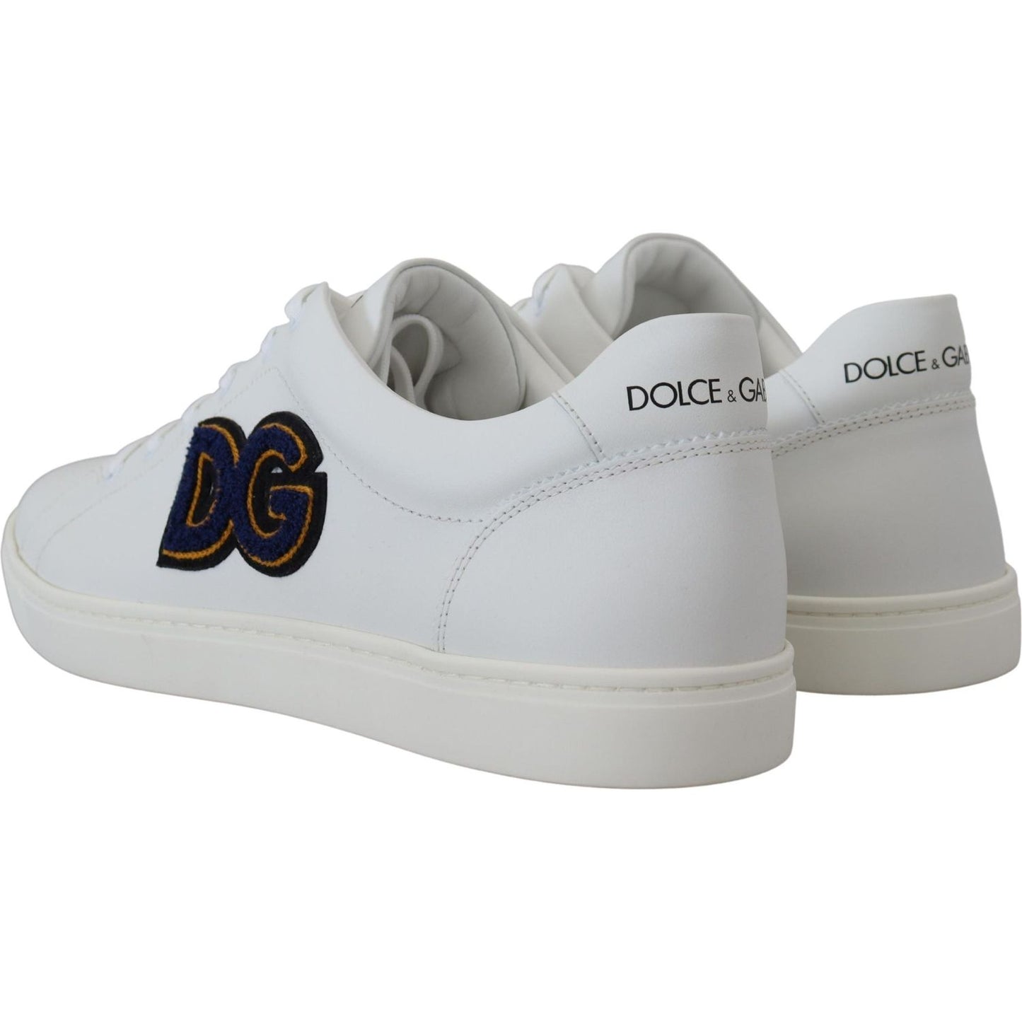 Dolce & Gabbana Elegant White Leather Men's Sneakers Dolce & Gabbana