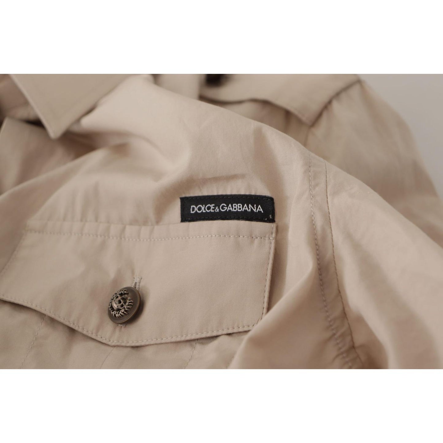 Dolce & Gabbana Elegant Beige Cotton Long Sleeve Shirt Dolce & Gabbana