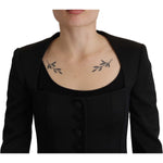 Dolce & Gabbana Black Slim Fit Long Sleeves Snap Jacket