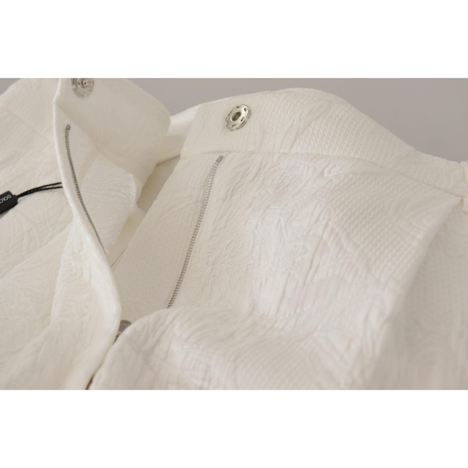 优雅高腰白色裤裙短裤