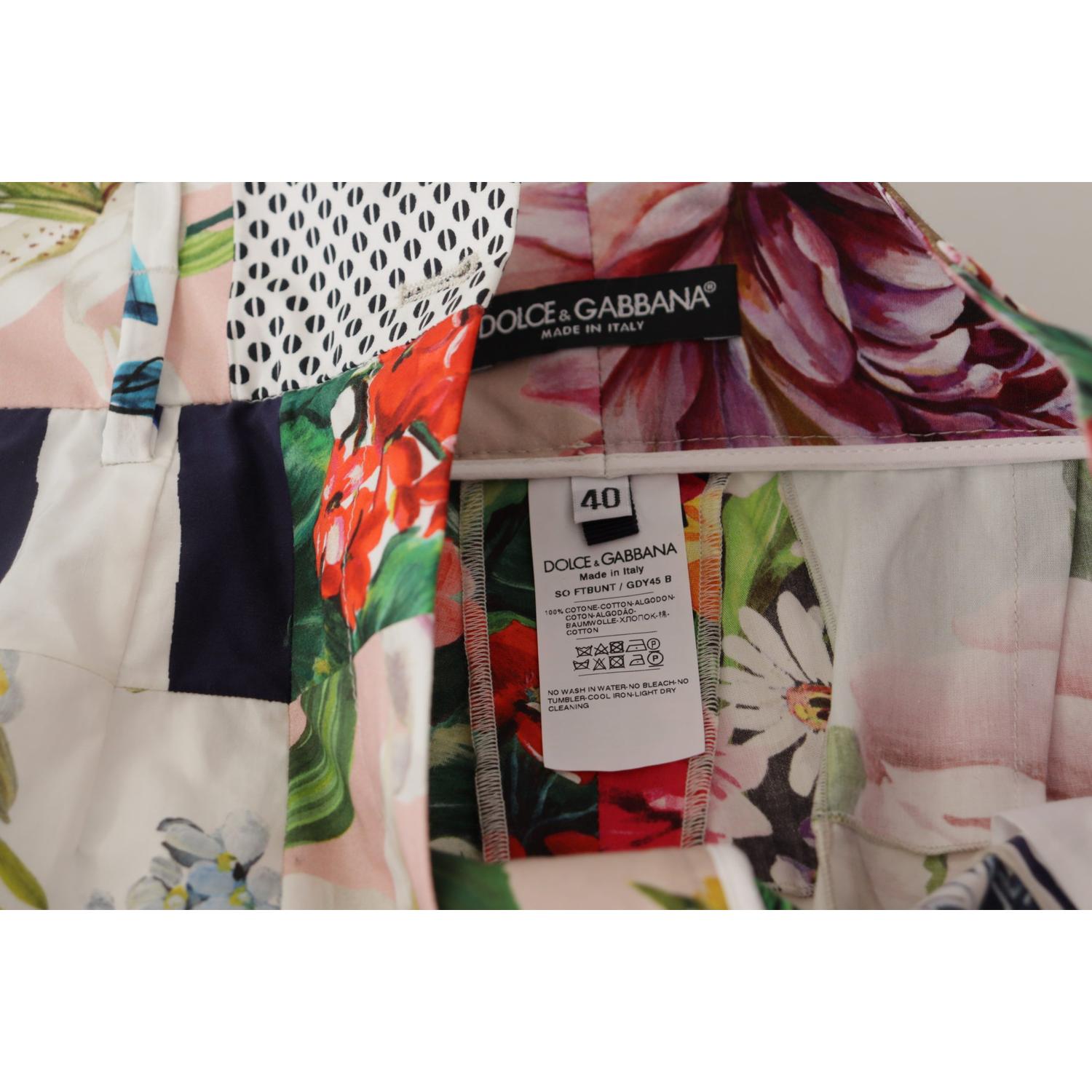 拼布高腰设计师短裤