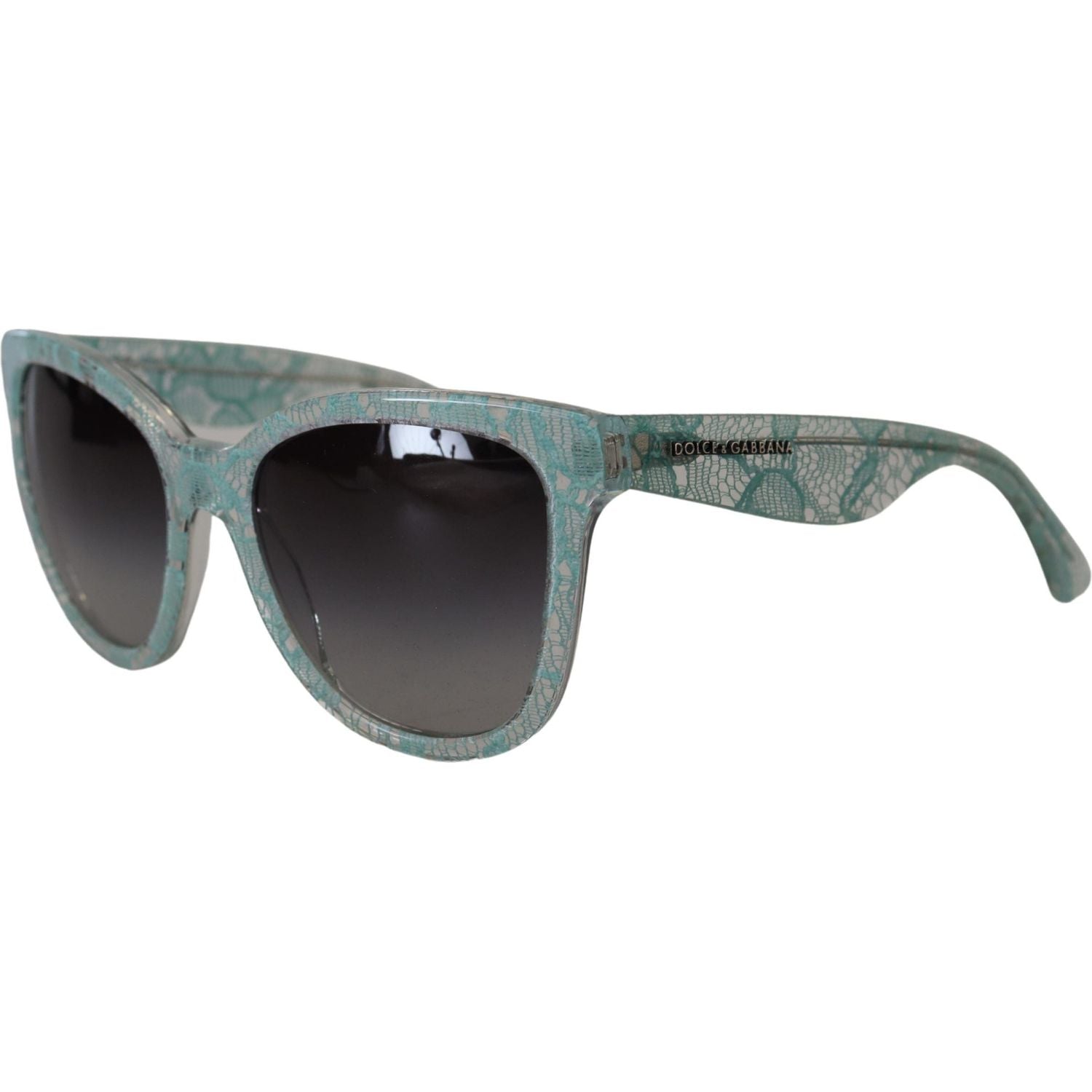 Dolce & Gabbana Blue Lace Acetate Crystal Round DG4190 Sunglasses