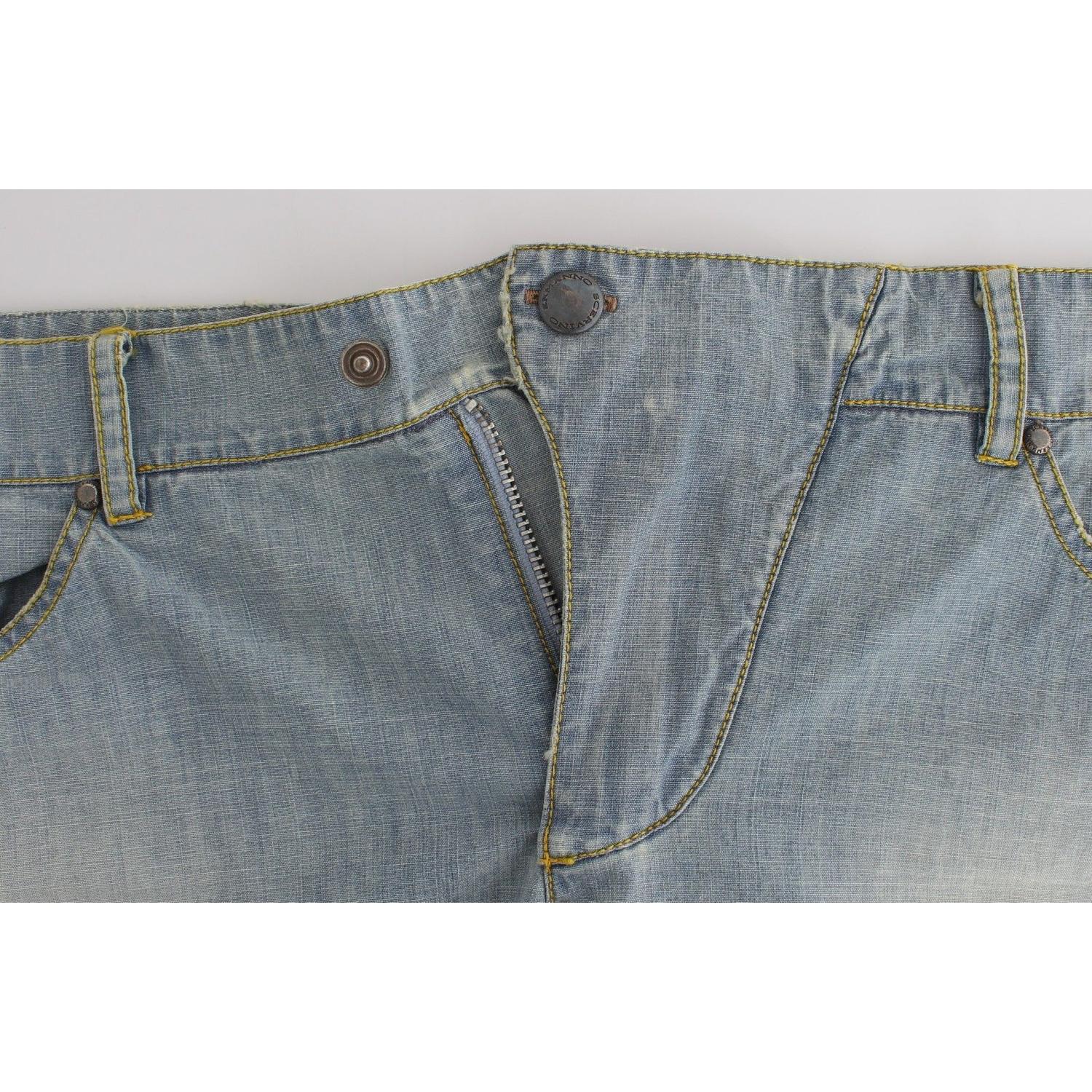 别致蓝色牛仔短裤 - Ermanno Scervino