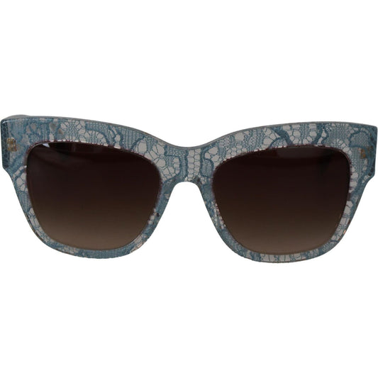 Dolce & Gabbana Elegant Lace Detail Blue Sunglasses Dolce & Gabbana