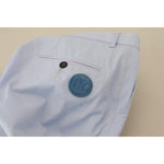 Dolce & Gabbana Blue Cotton Stretch Trousers Chinos Pants