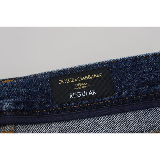 Dolce & Gabbana Elegant Blue Wash Regular Fit Jeans Dolce & Gabbana