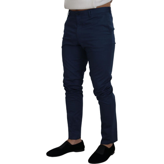 Dolce & Gabbana Elegant Slim Fit Chinos in Blue Jeans & Pants Dolce & Gabbana