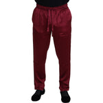 Dolce & Gabbana Bordeaux Silk DG Sleep Lounge Pants PAN74044- 48