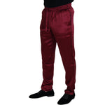 Dolce & Gabbana Bordeaux Silk DG Sleep Lounge Pants PAN74044- 48